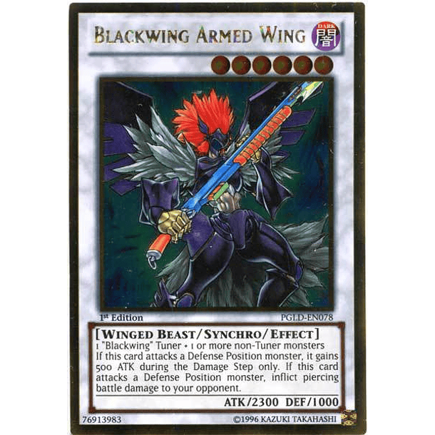 Blackwing Armed Wing - PGLD-EN078 - Gold Rare 
