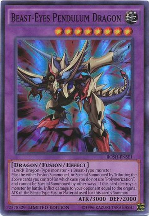 Beast-Eyes Pendulum Dragon - BOSH-ENSE1 - Super Rare 