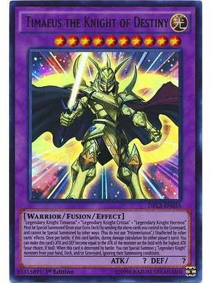 Timaeus the Knight of Destiny - DRL3-EN055 - Ultra Rare