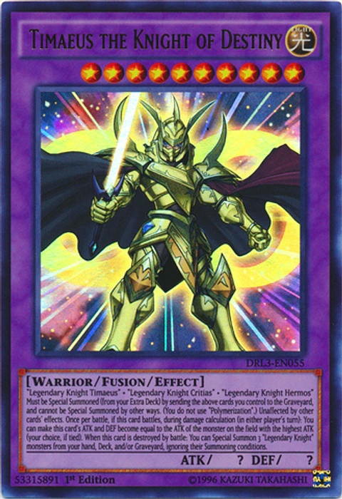 Timaeus the Knight of Destiny - DRL3-EN055 - Ultra Rare