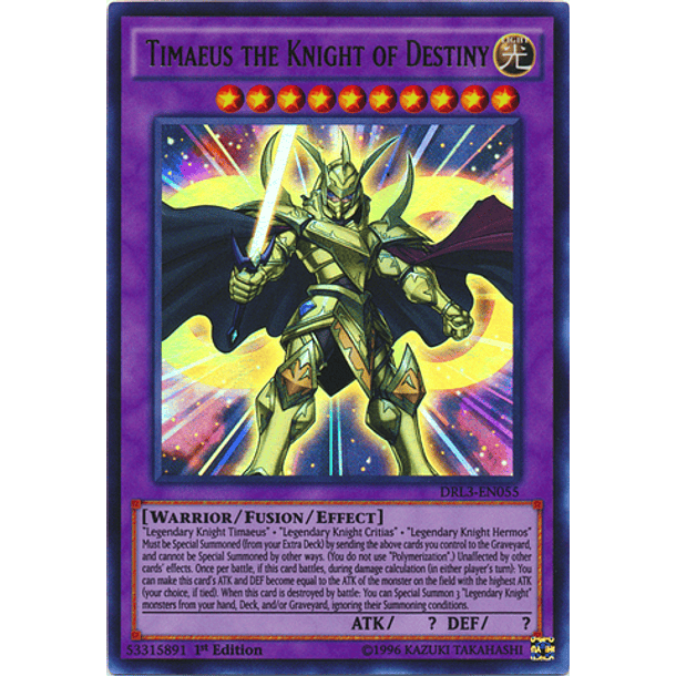 Timaeus the Knight of Destiny - DRL3-EN055 - Ultra Rare
