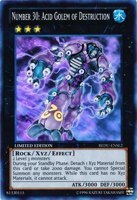 Number 30: Acid Golem of Destruction - REDU-ENSE2 - Super Rare