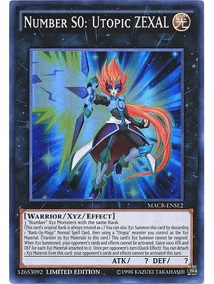 Number S0: Utopic ZEXAL - MACR-ENSE2 - Super Rare Limited Edition