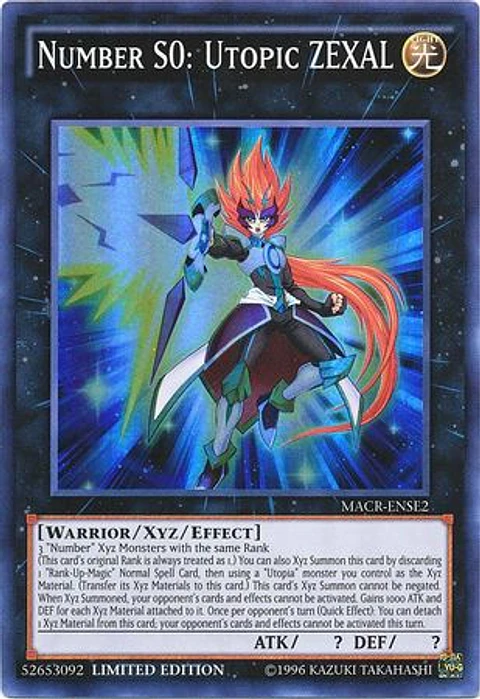 Number S0: Utopic ZEXAL - MACR-ENSE2 - Super Rare Limited Edition