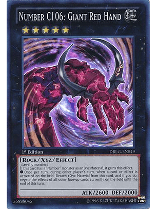 Number C106: Giant Red Hand - DRLG-EN049 - Super Rare
