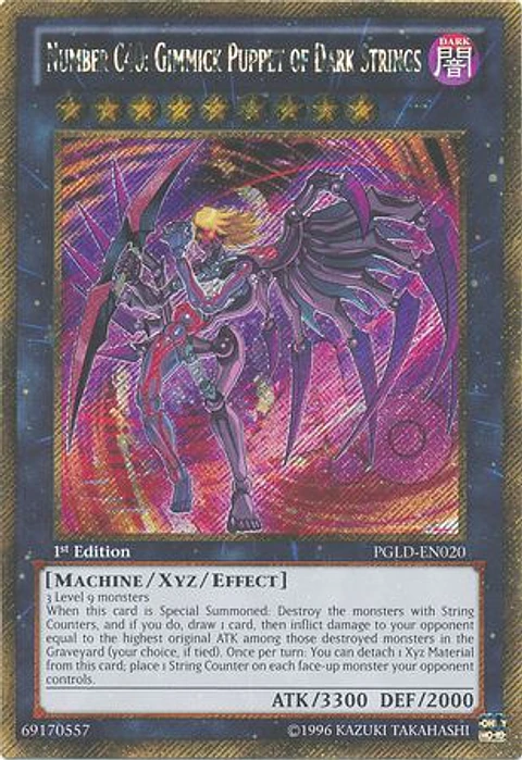 Number C40: Gimmick Puppet of Dark Strings - PGLD-EN020 - Gold Secret Rare (español)