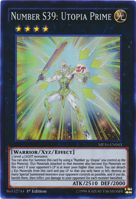 Number S39: Utopia Prime - MP16-EN043 - Super Rare