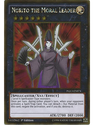 Norito the Moral Leader - PGL3-EN074 - Gold Rare