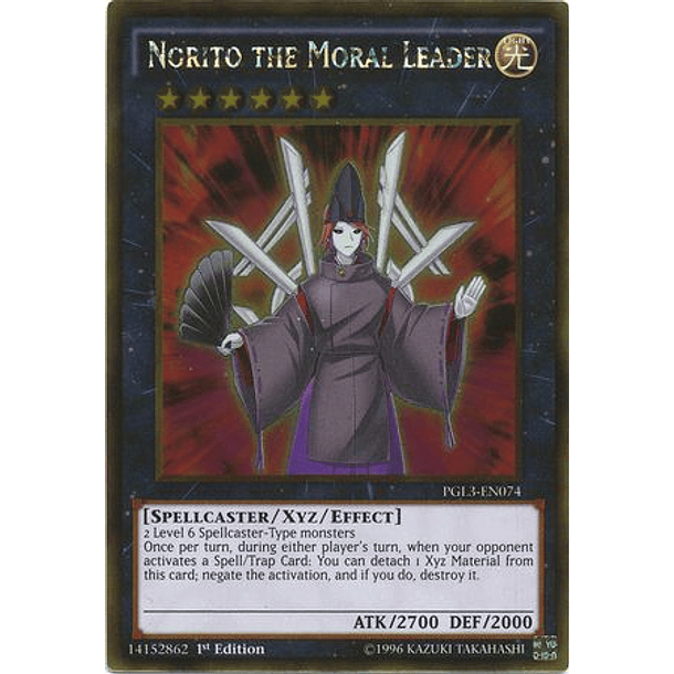 Norito the Moral Leader - PGL3-EN074 - Gold Rare