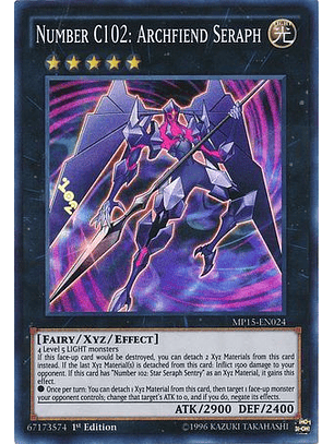 Number C102: Archfiend Seraph - MP15-EN024 - Super Rare