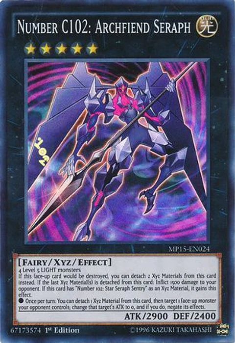 Number C102: Archfiend Seraph - MP15-EN024 - Super Rare