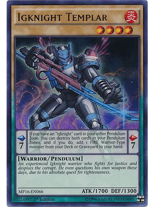 Igknight Templar - MP16-EN066 - Ultra Rare (español)