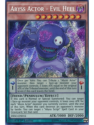 Abyss Actor - Evil Heel - DESO-EN016 - Secret Rare