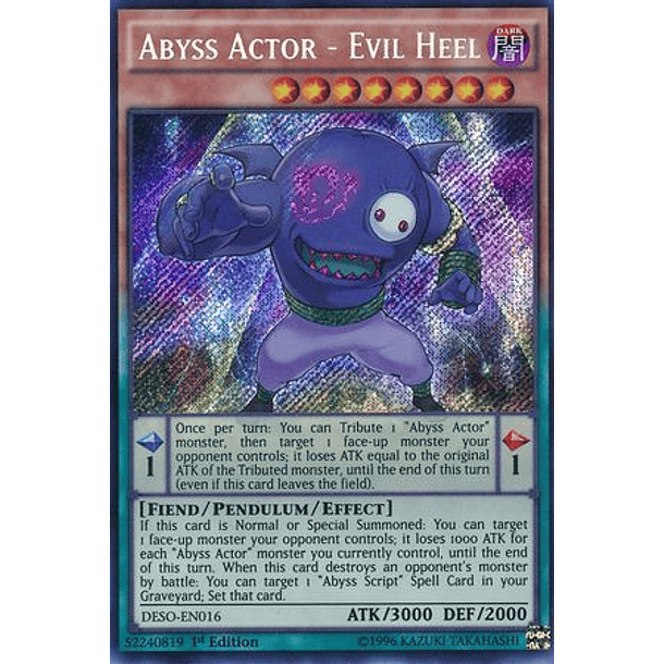 Abyss Actor - Evil Heel - DESO-EN016 - Secret Rare