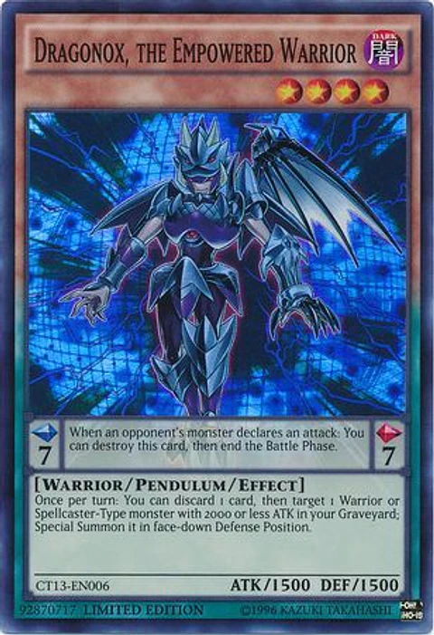 Dragonox, the Empowered Warrior - CT13-EN006 - Super Rare Limited Edition