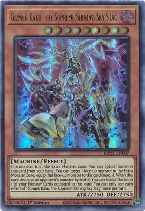 Gizmek Kaku, the Supreme Shining Sky Stag - MP21-EN007 - Ultra Rare