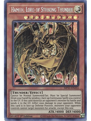 Hamon, Lord of Striking Thunder - MP21-EN253 - Prismatic Secret Rare 