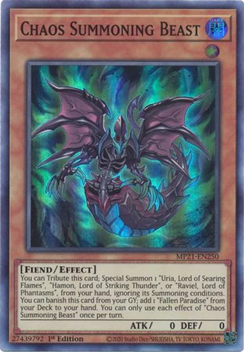 Chaos Summoning Beast - MP21-EN250 - Super Rare
