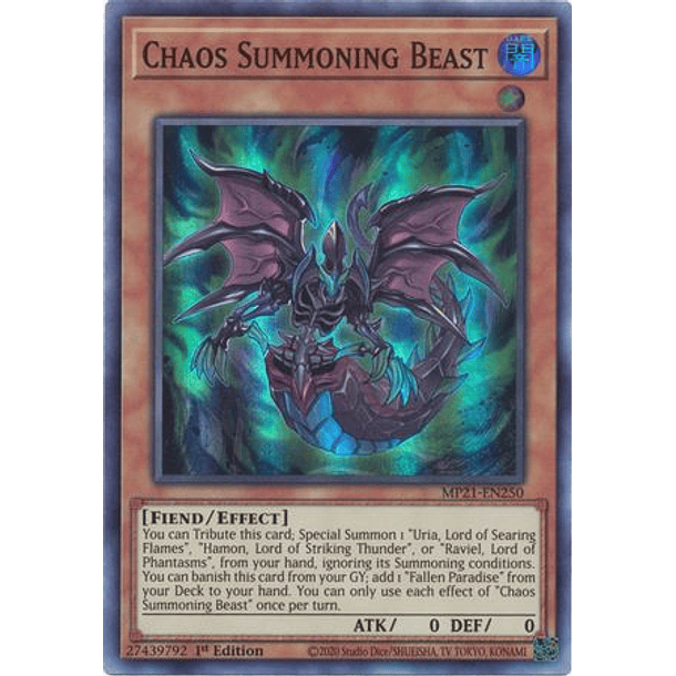 Chaos Summoning Beast - MP21-EN250 - Super Rare