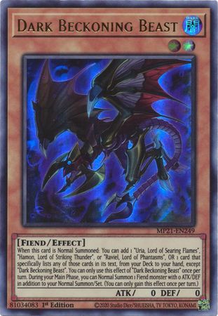 Dark Beckoning Beast - MP21-EN249 - Ultra Rare  1