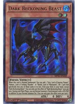 Dark Beckoning Beast - MP21-EN249 - Ultra Rare 