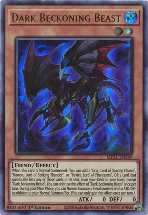 Dark Beckoning Beast - MP21-EN249 - Ultra Rare 