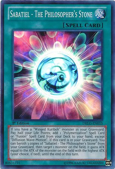 Sabatiel - The Philosopher's Stone - DRLG-EN015 - Super Rare 