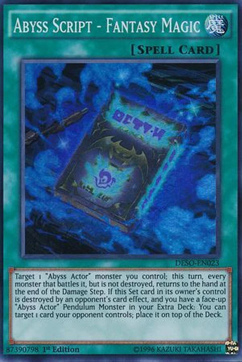 Abyss Script - Fantasy Magic - DESO-EN023 - Super Rare