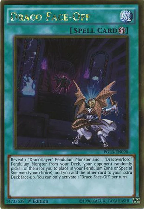 Draco Face-Off - PGL3-EN090 - Gold Rare