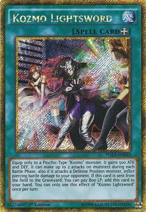Kozmo Lightsword - PGL3-EN033 - Gold Secret Rare