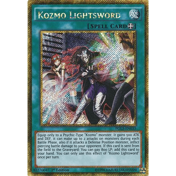 Kozmo Lightsword - PGL3-EN033 - Gold Secret Rare
