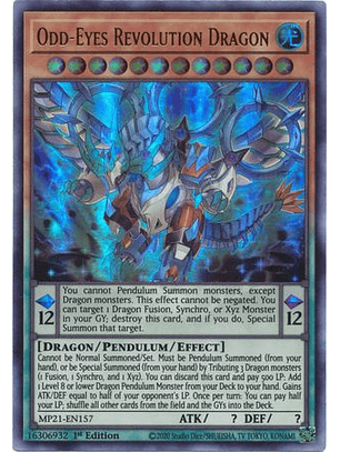 Odd-Eyes Revolution Dragon - MP21-EN157 - Ultra Rare