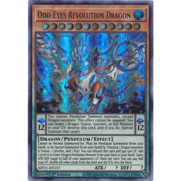 Odd-Eyes Revolution Dragon - MP21-EN157 - Ultra Rare