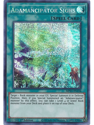 Adamancipator Signs - MP21-EN234 - Prismatic Secret Rare