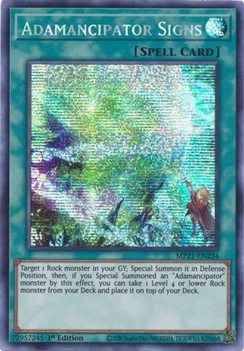 Adamancipator Signs - MP21-EN234 - Prismatic Secret Rare