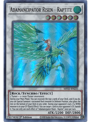 Adamancipator Risen - Raptite - MP21-EN231 - Ultra Rare 