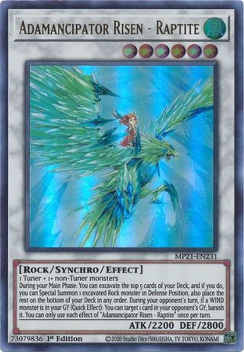Adamancipator Risen - Raptite - MP21-EN231 - Ultra Rare 