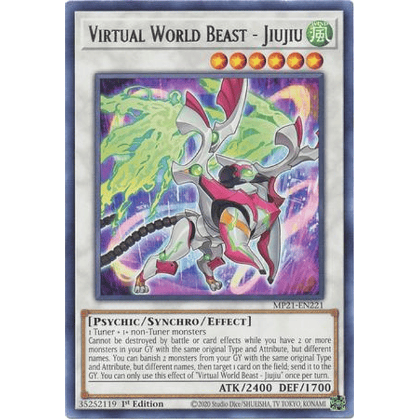 Virtual World Beast - Jiujiu - MP21-EN221 - Rare 