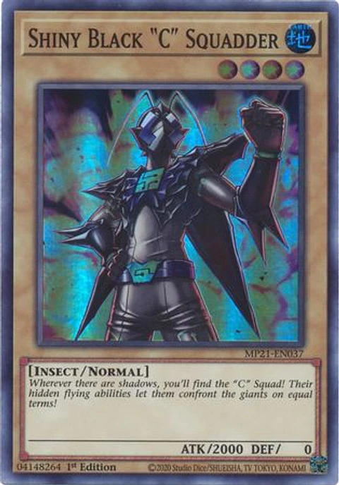 Shiny Black C" Squadder" - MP21-EN037 - Super Rare