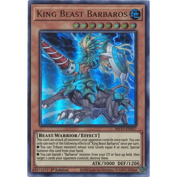 King Beast Barbaros - MP21-EN057 - Ultra Rare