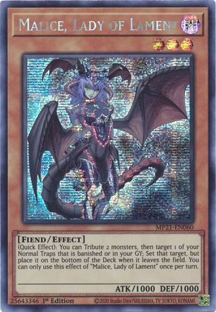 Malice, Lady of Lament - MP21-EN060 - Prismatic Secret Rare 1