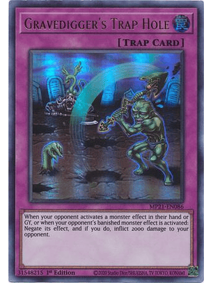 Gravedigger's Trap Hole - MP21-EN086 - Ultra Rare 