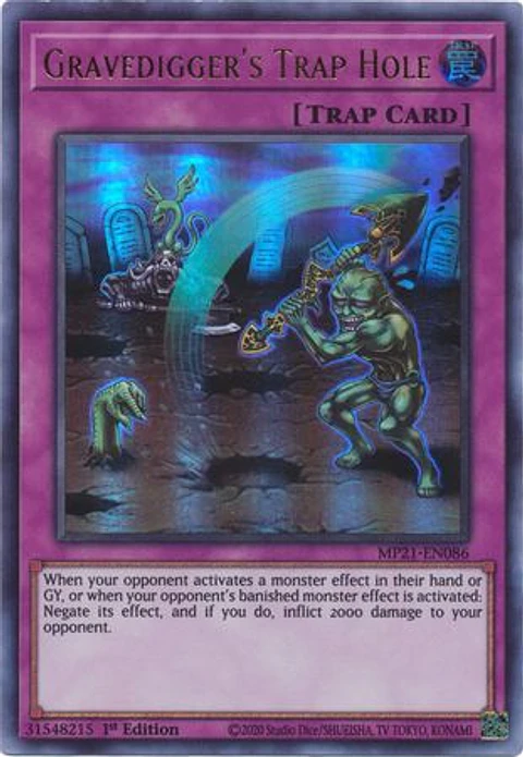 Gravedigger's Trap Hole - MP21-EN086 - Ultra Rare 
