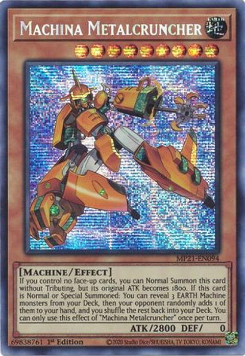 Machina Metalcruncher - MP21-EN094 - Prismatic Secret Rare 