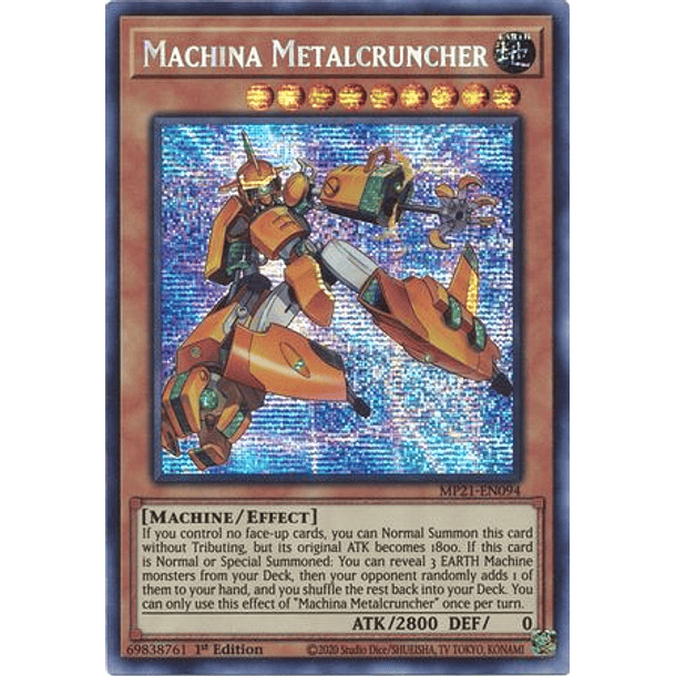 Machina Metalcruncher - MP21-EN094 - Prismatic Secret Rare 