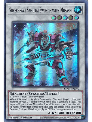 Superheavy Samurai Swordmaster Musashi - MP21-EN095 - Super Rare