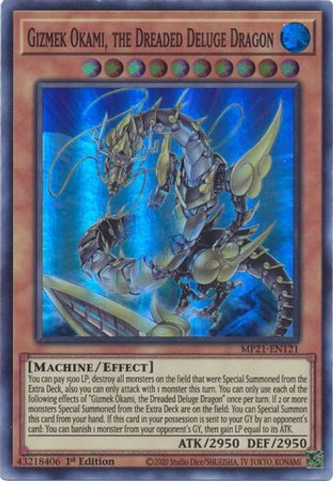 Gizmek Okami, the Dreaded Deluge Dragon - MP21-EN121 - Super Rare