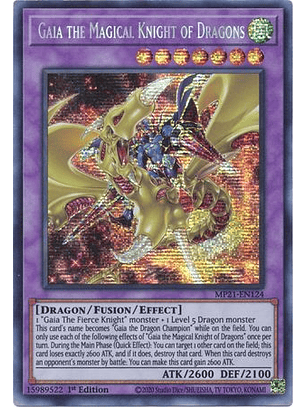 Gaia the Magical Knight of Dragons - MP21-EN124 - Prismatic Secret Rare 