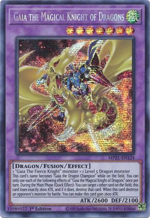 Gaia the Magical Knight of Dragons - MP21-EN124 - Prismatic Secret Rare 