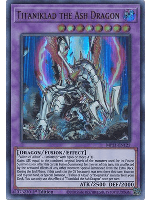Titaniklad the Ash Dragon - MP21-EN125 - Ultra Rare 